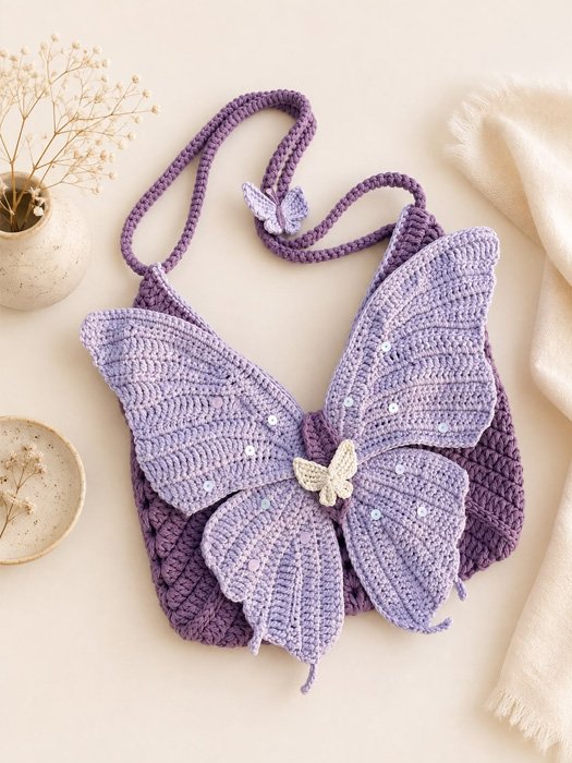 bag2 Lavender Butterfly Bag - Image 1