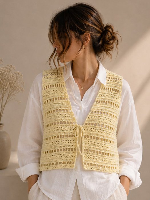 acc4 Crochet Lace Vest - Image 1