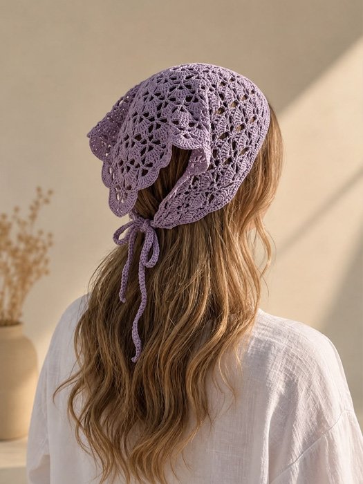 head2 Crochet Lace Headscarf - Image 1